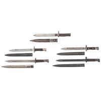 Lot of Two Siamese Bayonets, Two Czech, one Turkish Ersatz