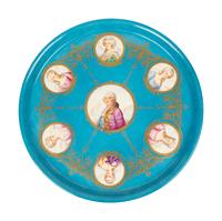 A Sevres Style Porcelain Charger with Louis XVI and His Courtiers — LATE 19TH CENTURY