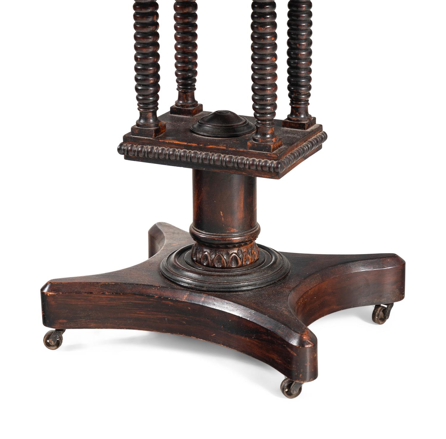 A Classical Figured Mahogany Whimsical Side Table