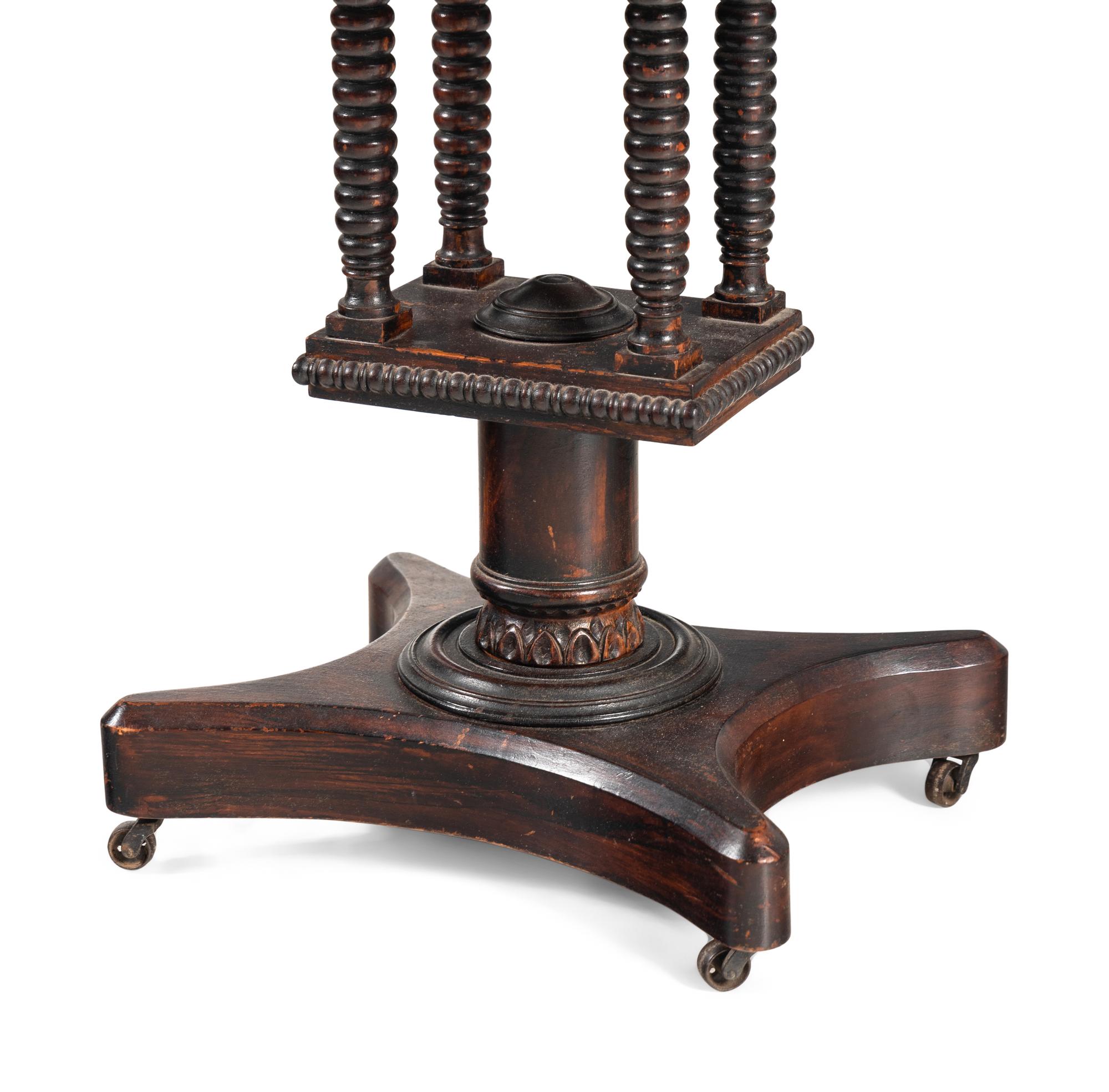 A Classical Figured Mahogany Whimsical Side Table