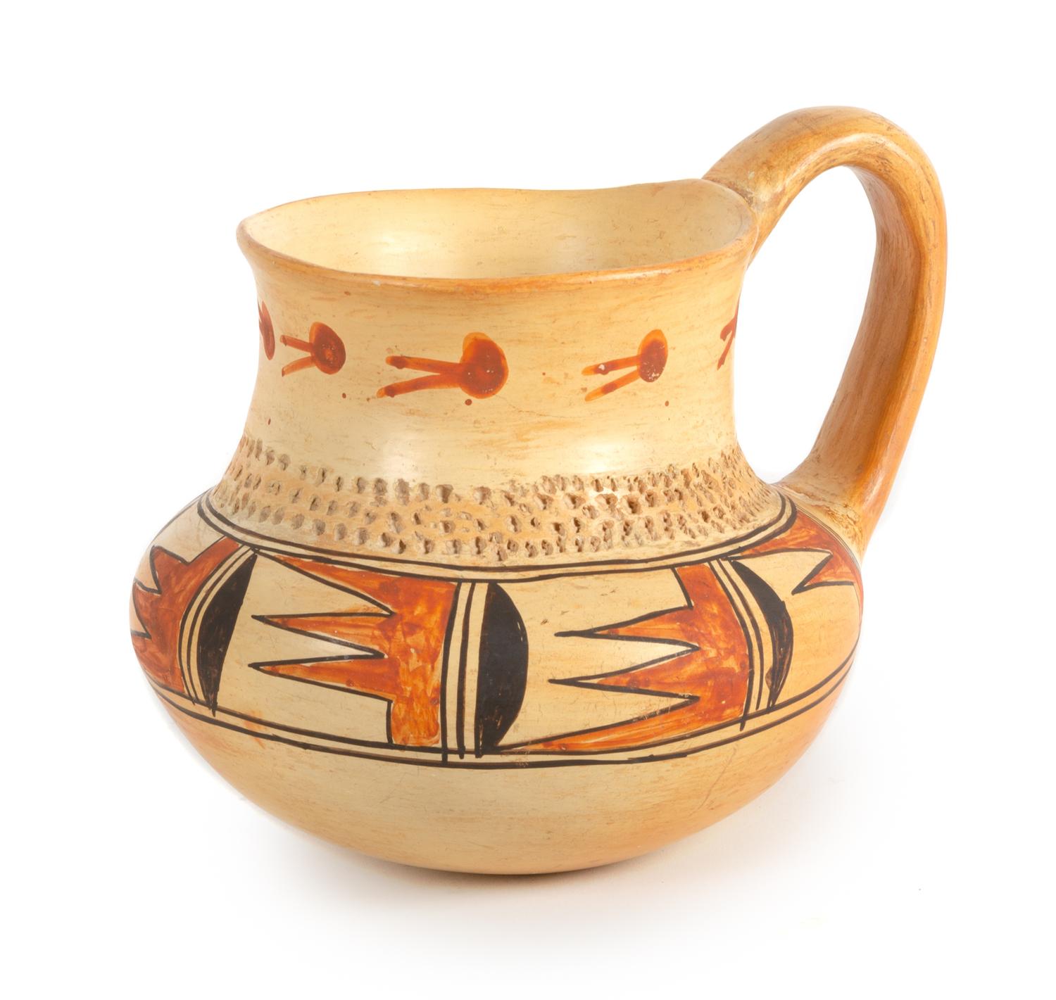 Pitcher in the style of Nampeyo Height 6 1/2 x 8 inches