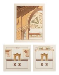 A Group of Three Thomas Rajkovich Architectural Prints