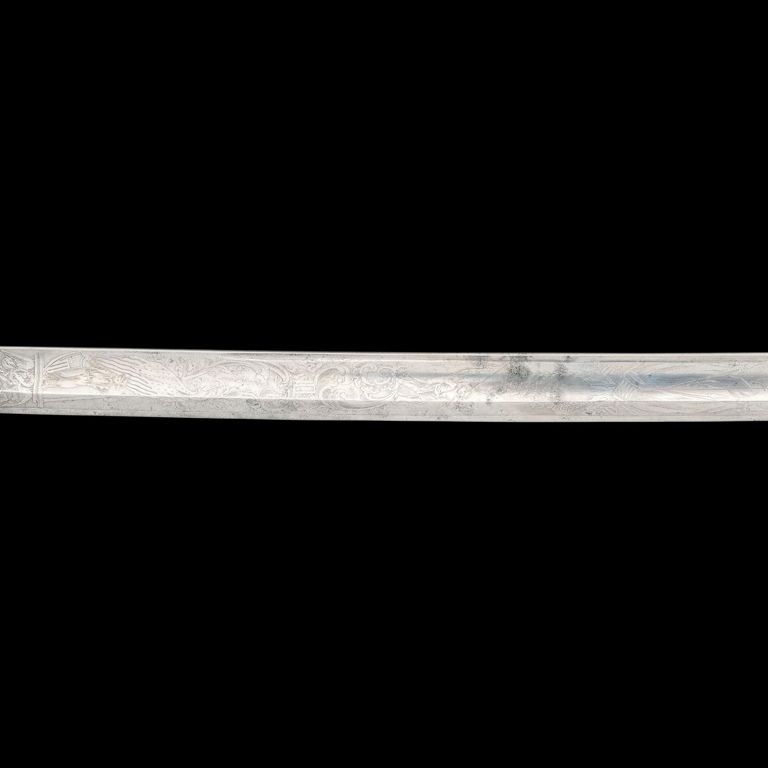 Tiffany & Co. Greco-Roman Bust Hilt Presentation Sword of Capt. A.A. Donalds - 2nd Fire Zouaves - Mortally Wounded at Bristoe Station