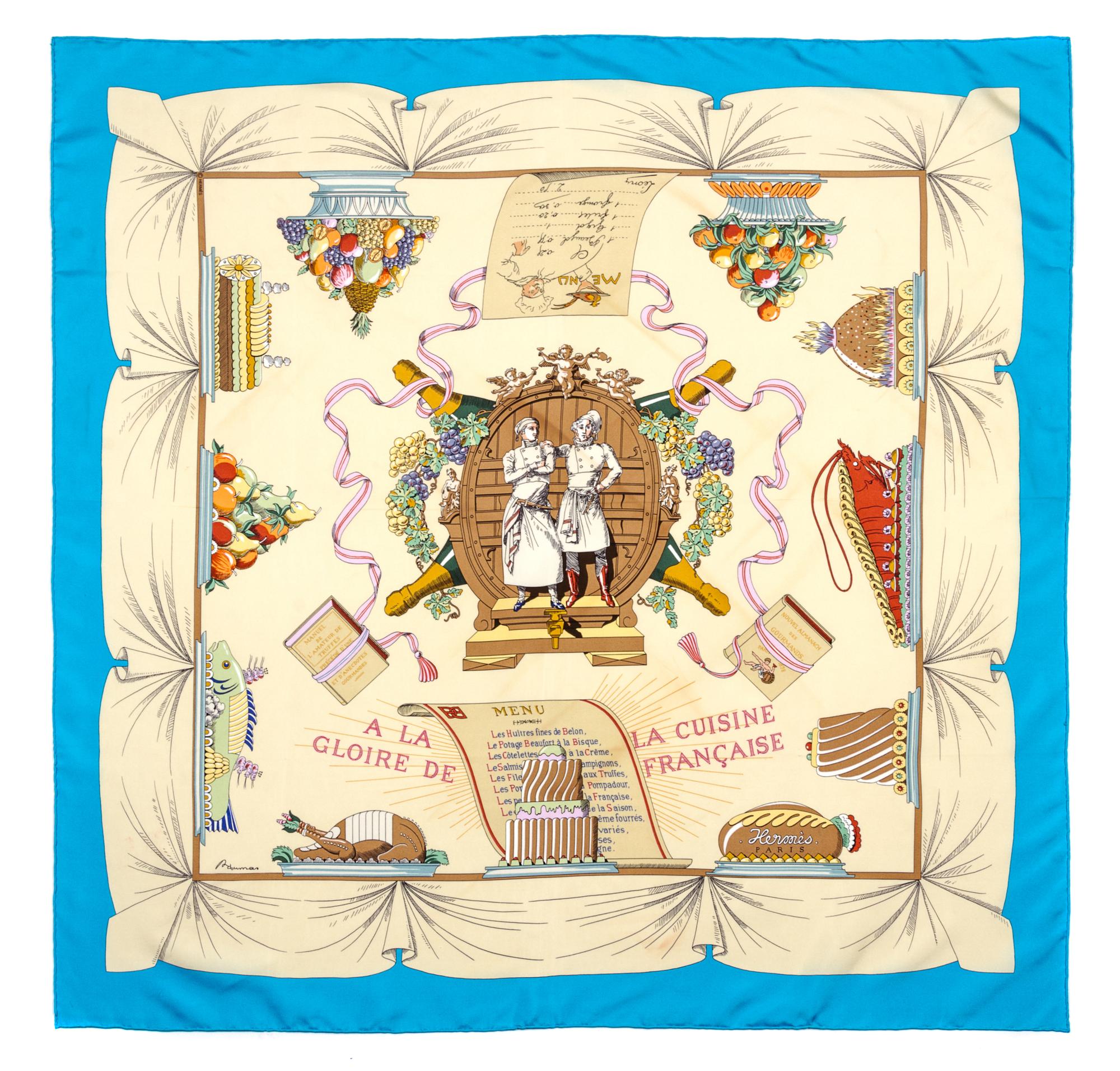 An Hermes 90cm Silk Scarf, 36"x36".