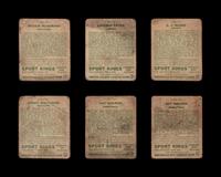 A Collection of 1933 Goudey Sport Kings Trading Cards Including Two Nat Holman (Basketball HOF) Rookie Cards