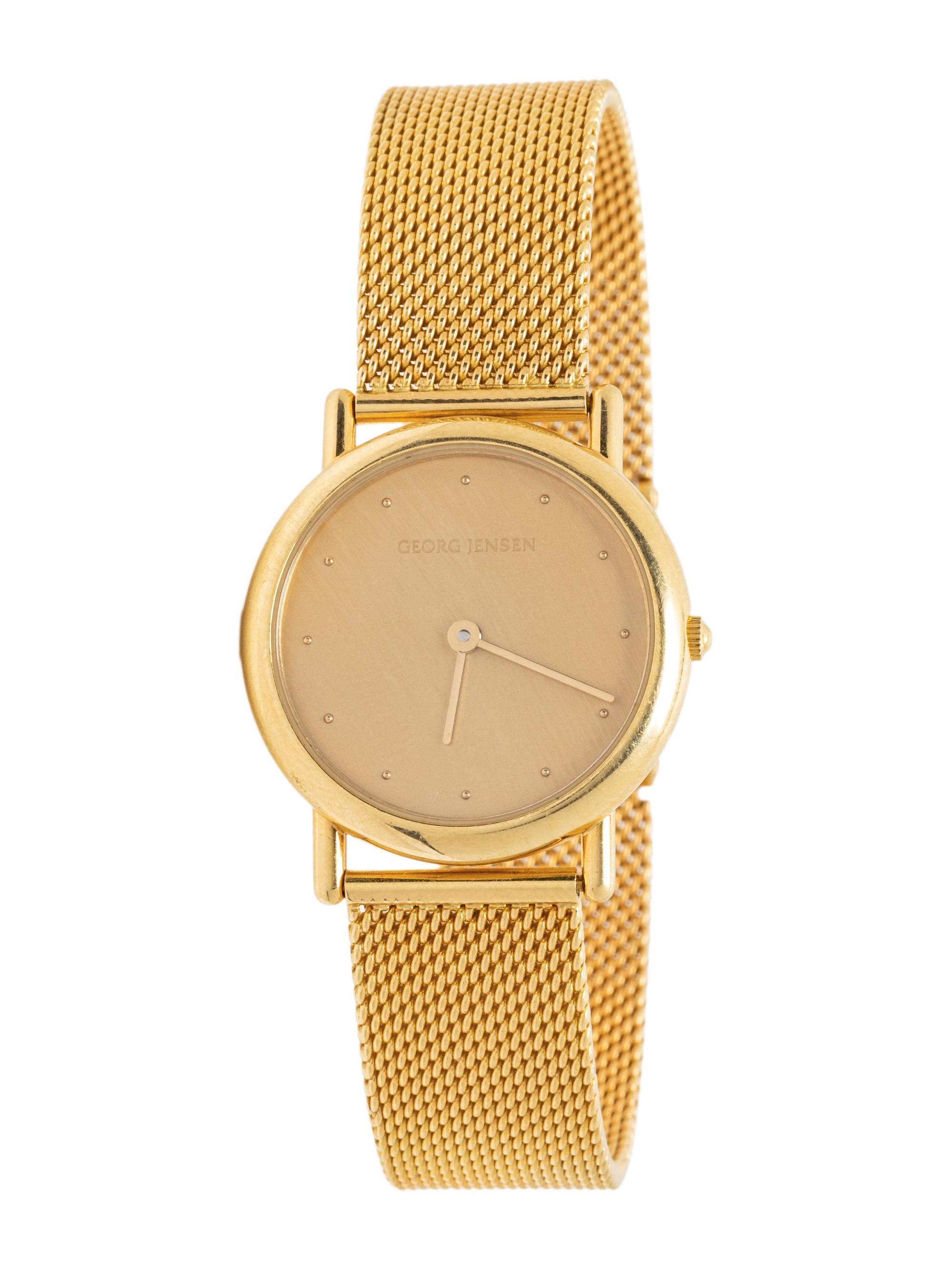 GEORG JENSEN, 18K YELLOW GOLD WATCH
