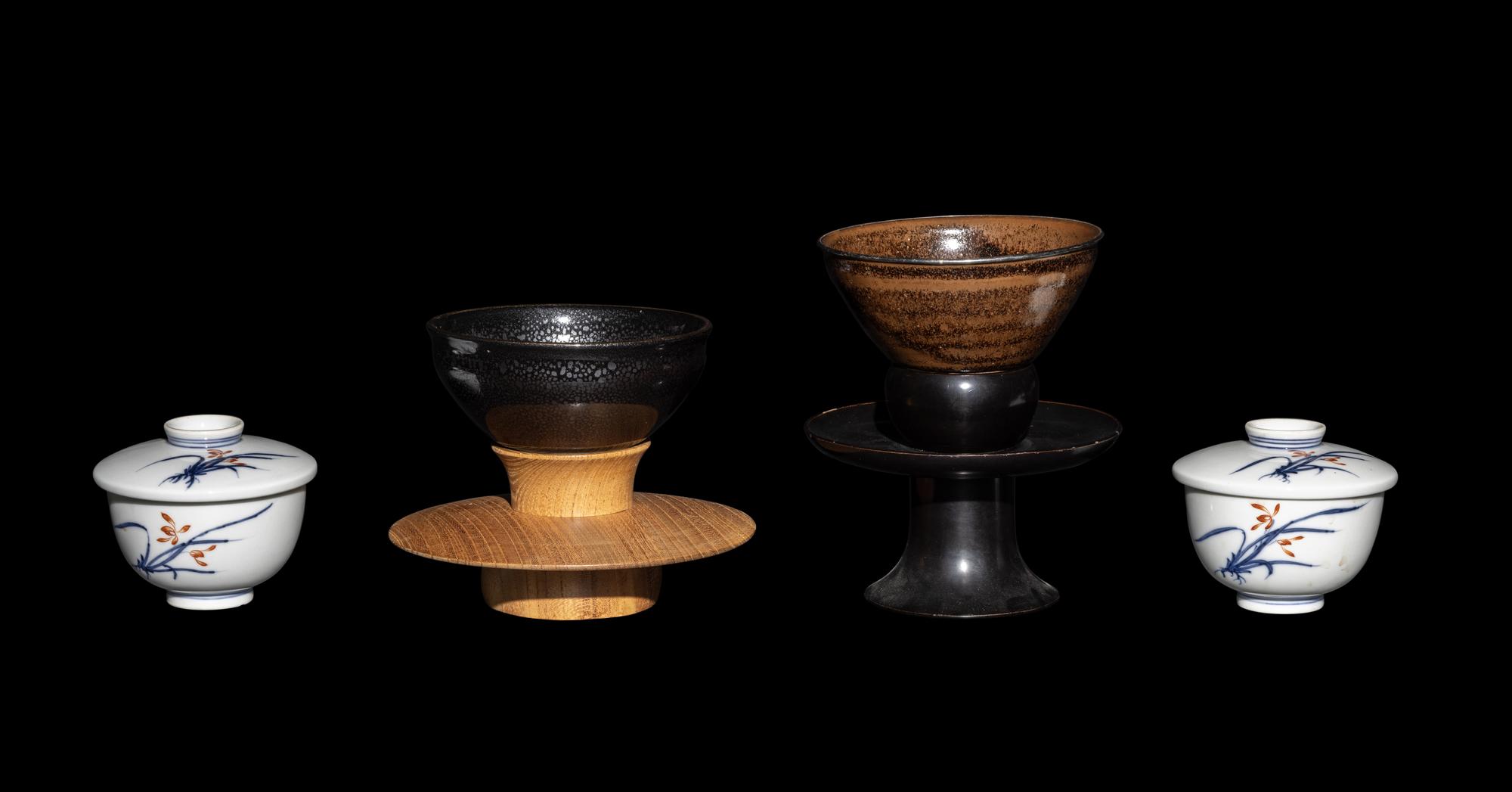 Four Japanese Tea Bowls