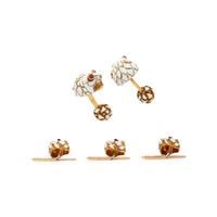 DAVID WEBB, YELLOW GOLD AND ENAMEL LION'S HEAD DRESS SET
