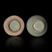A Small Chinese Longquan Style Celadon Glazed Covered Jar — 龍泉窯青釉蓋罐