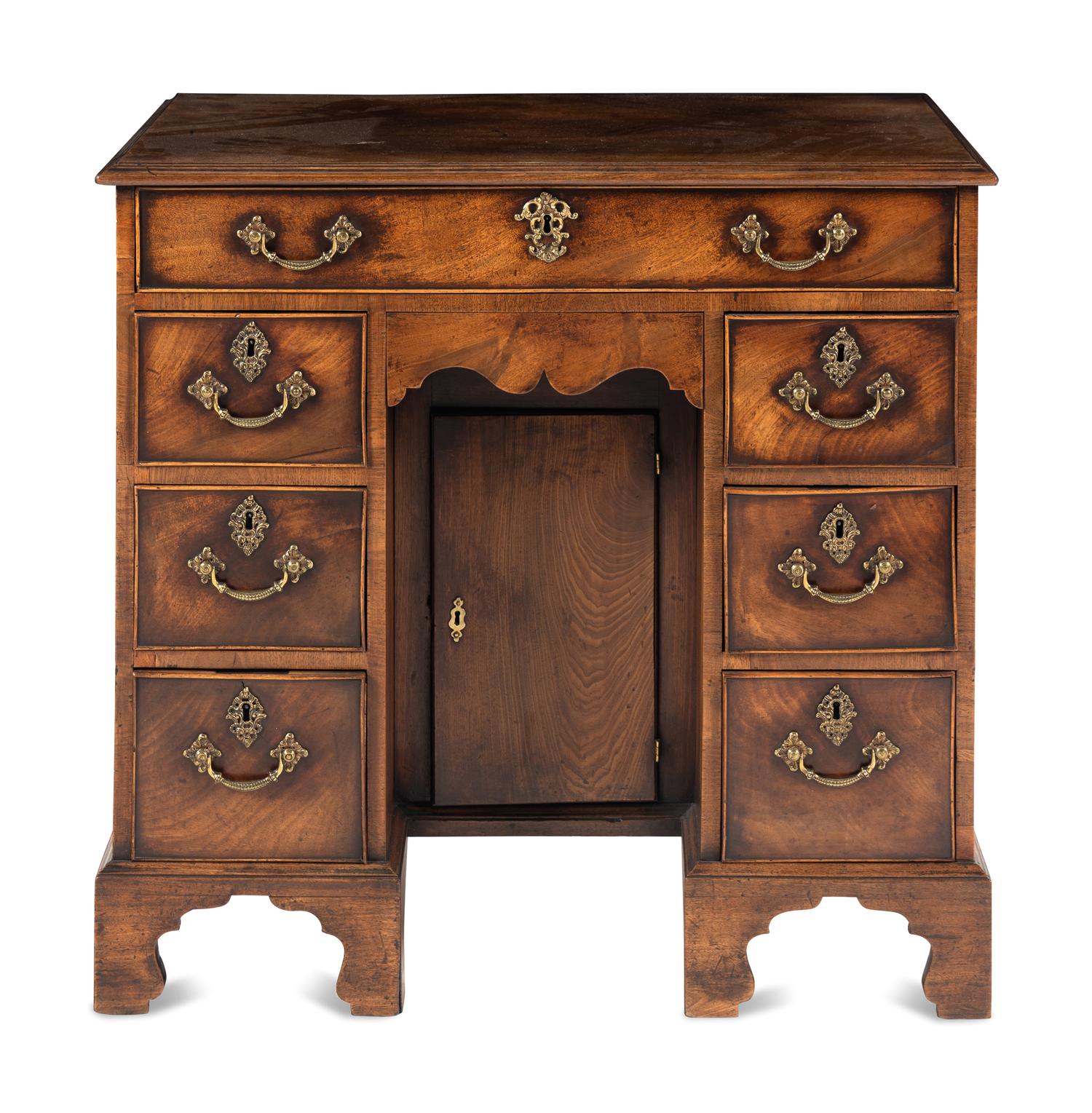 A George II Mahogany Kneehole Desk