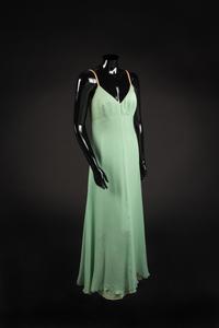 Dress, Cape and Shoes. Dress made by Western Costume Company in Los Angeles, 1980s — Worn by Olivia de Havilland