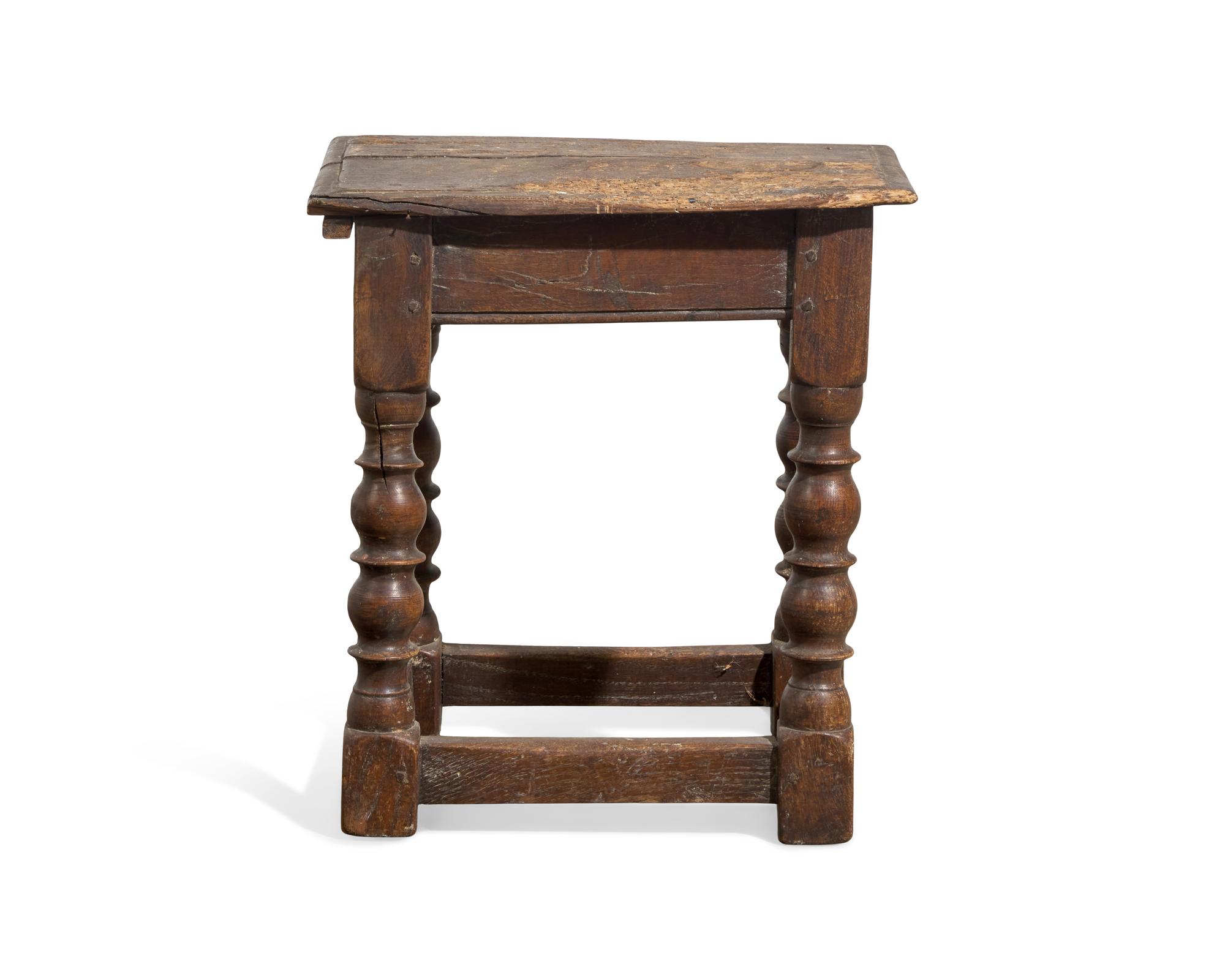 A William & Mary Oak Joint Stool