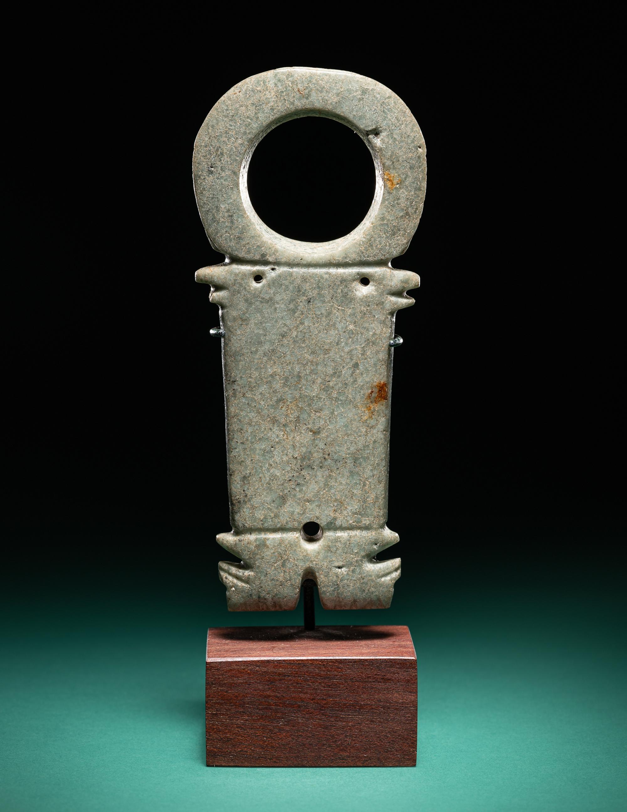 A Costa Rican Jade Figural Pendant