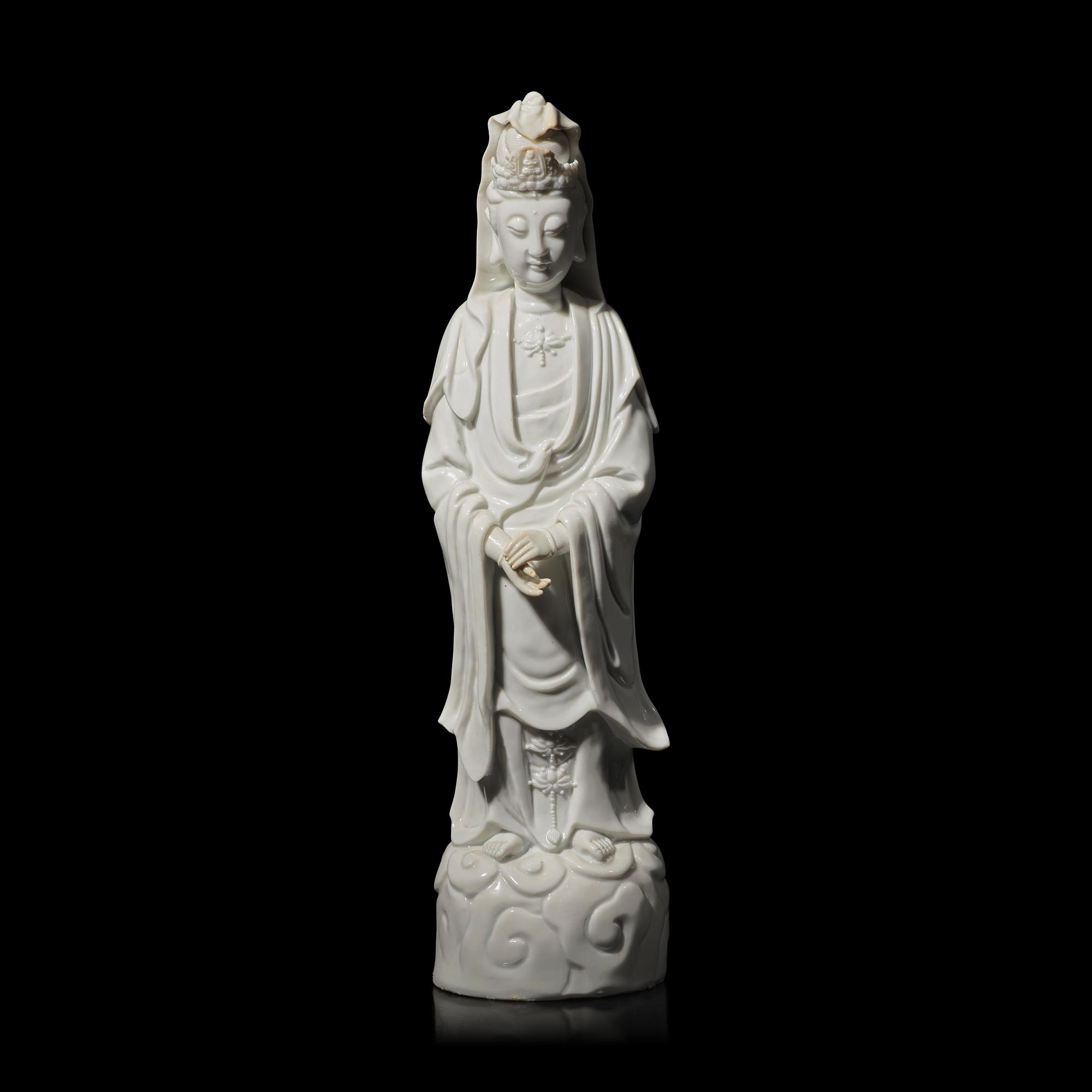 A Chinese Blanc-de-Chine Figure of Guanyin, Late 17th/18th Century 清早期 德化窯觀音