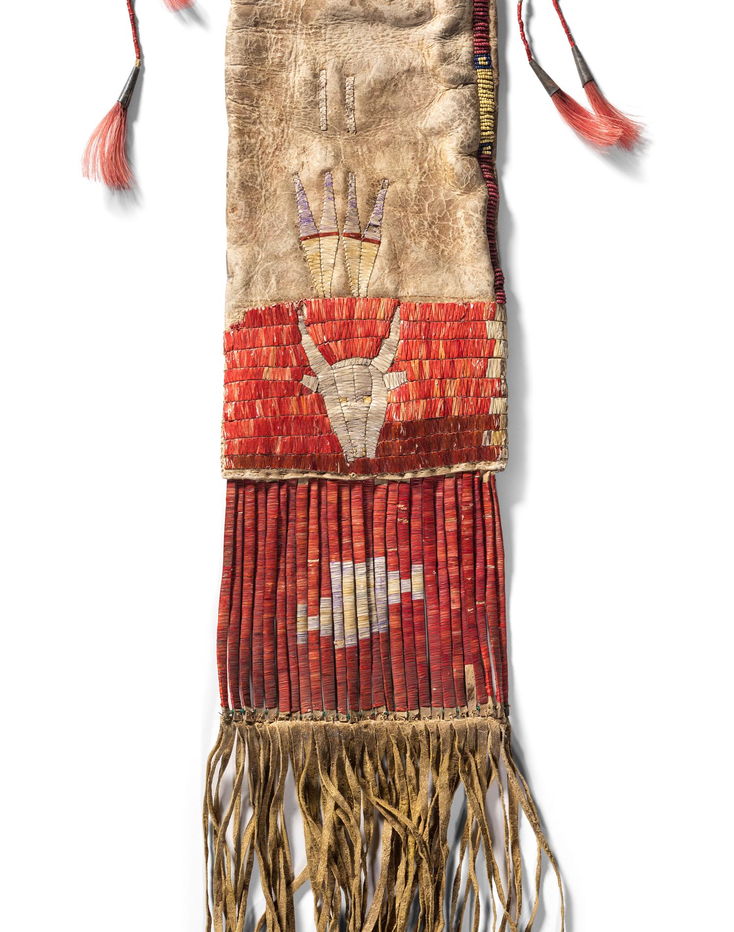 Sioux Quilled Tobacco Bag, with Buffalo
