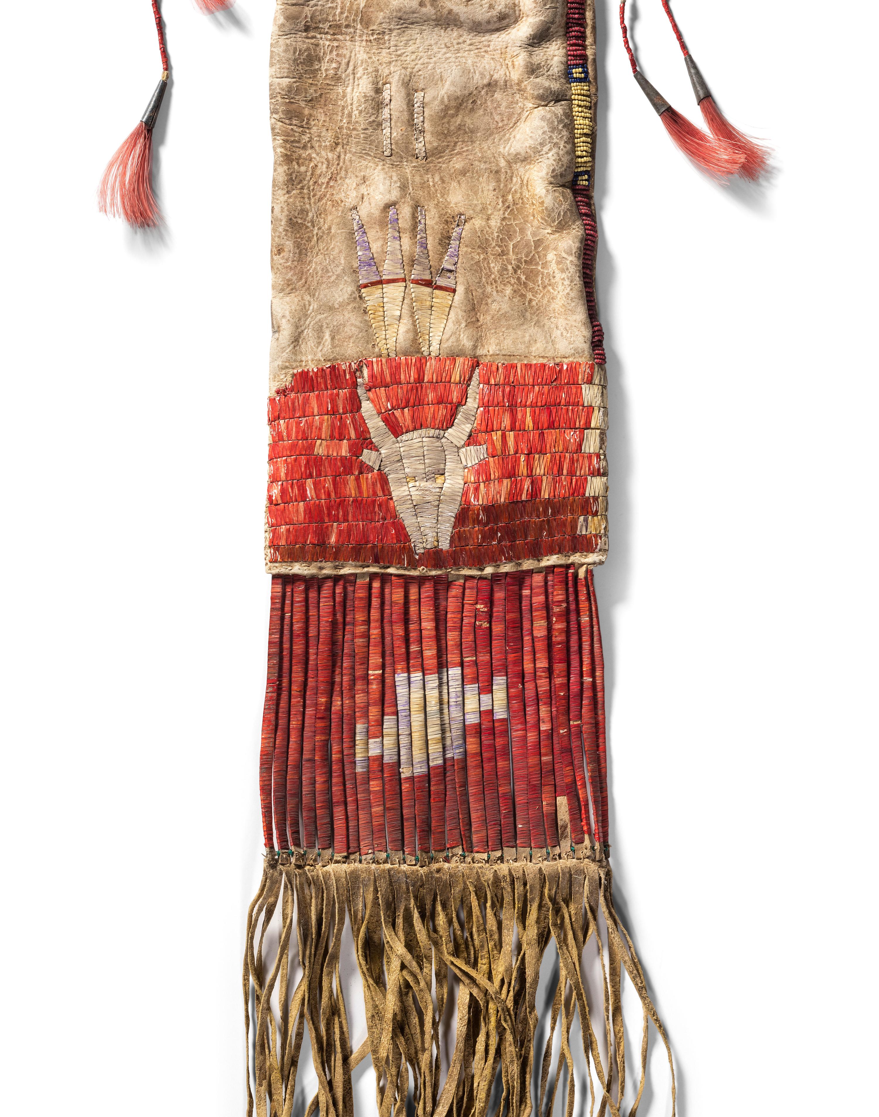 Sioux Quilled Tobacco Bag, with Buffalo