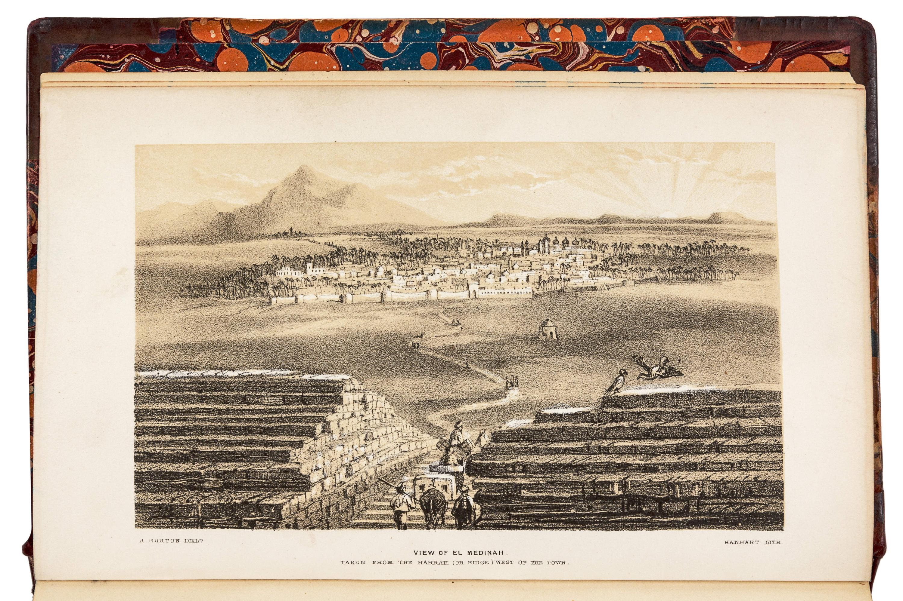 BURTON, Richard Francis, Sir (1821-1890). Personal Narrative of a Pilgrimage to El-Medinah and Meccah . London: Longman, Brown, et al, 1855-56.