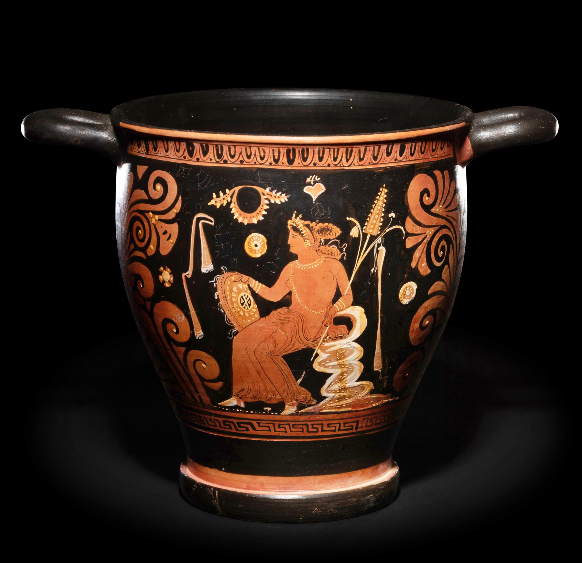 A Large Apulian Red-Figured Skyphos with Eros