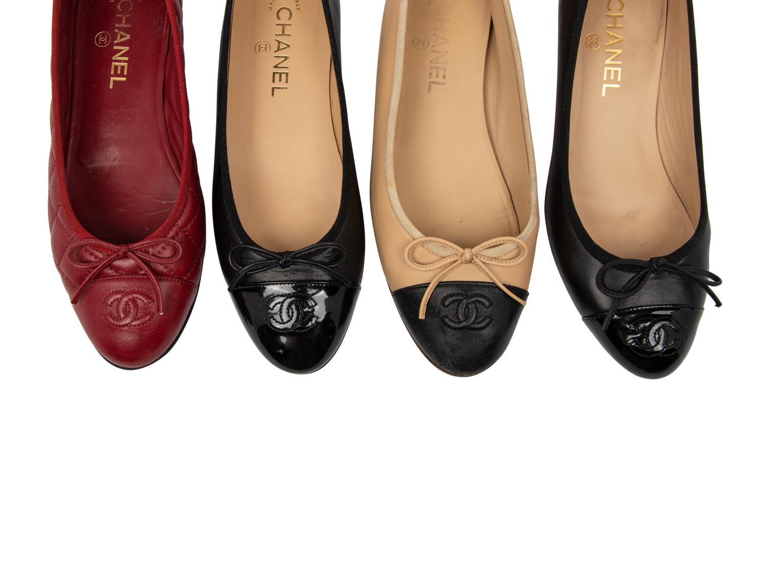 Four Pairs of Chanel Ballet Flats