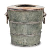 A Silver-Plate and Shagreen Wine Cooler