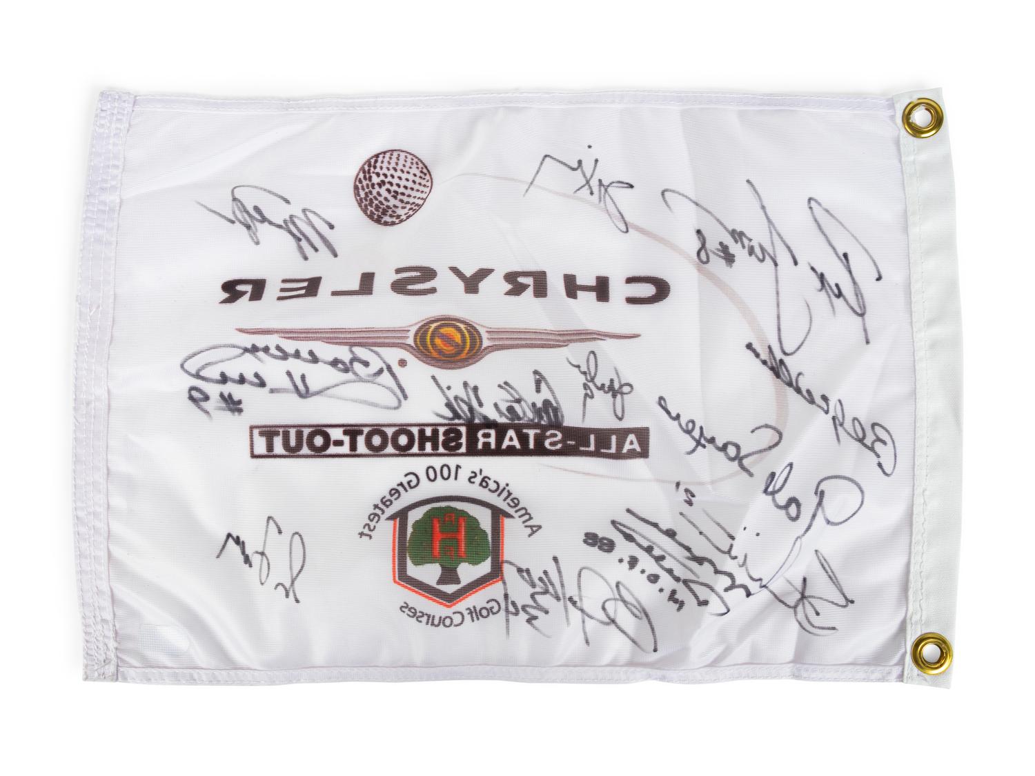 A 2004 Chrysler All-Star Golf Shootout Signed Autograph Golf Flag Including Michael Jordan (Beckett Authentication Services BAS Certified),