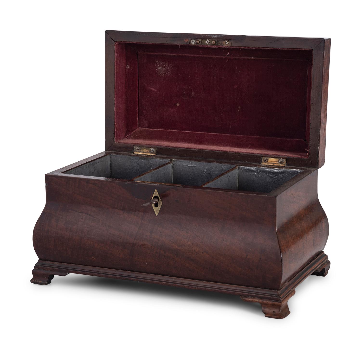 A George III Mahogany Tea Caddy