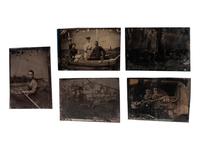 [Early Photography] Large group of photographs and other ephemera related to transportation