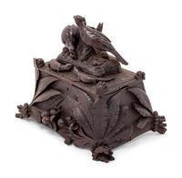 A Black Forest Carved Table Casket