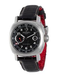 FERRARI, PANERAI, STAINLESS STEEL REF. F 6655 GMT WRISTWATCH
