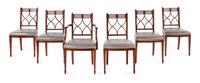 A Set of Six Federal Mahogany Dining Chairs