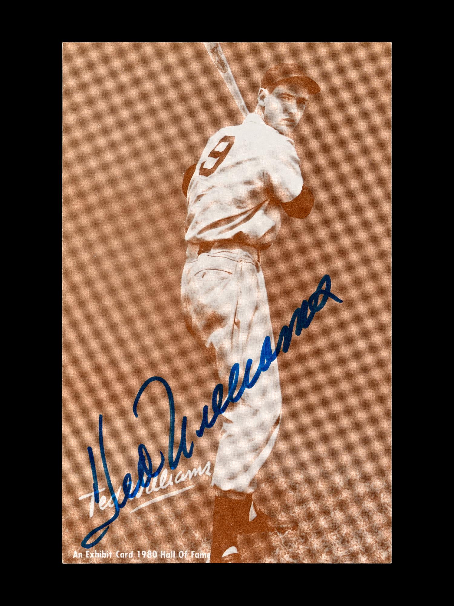 A Ted Williams Signed Autograph Exhibit Reprint Card (Beckett Authentication Services)