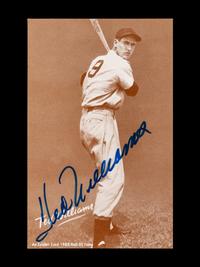 A Ted Williams Signed Autograph Exhibit Reprint Card (Beckett Authentication Services)