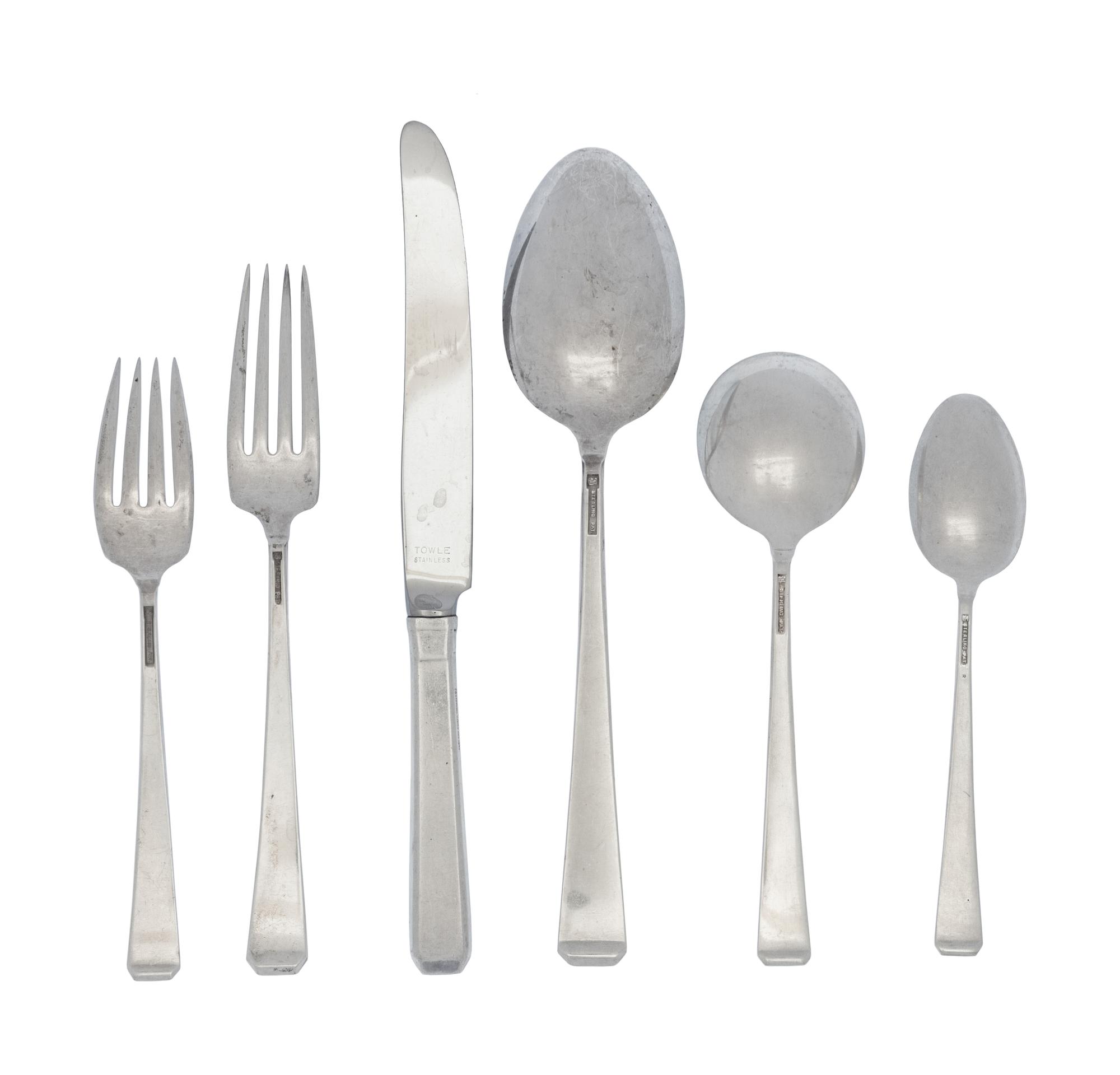 An American Silver Flatware Service