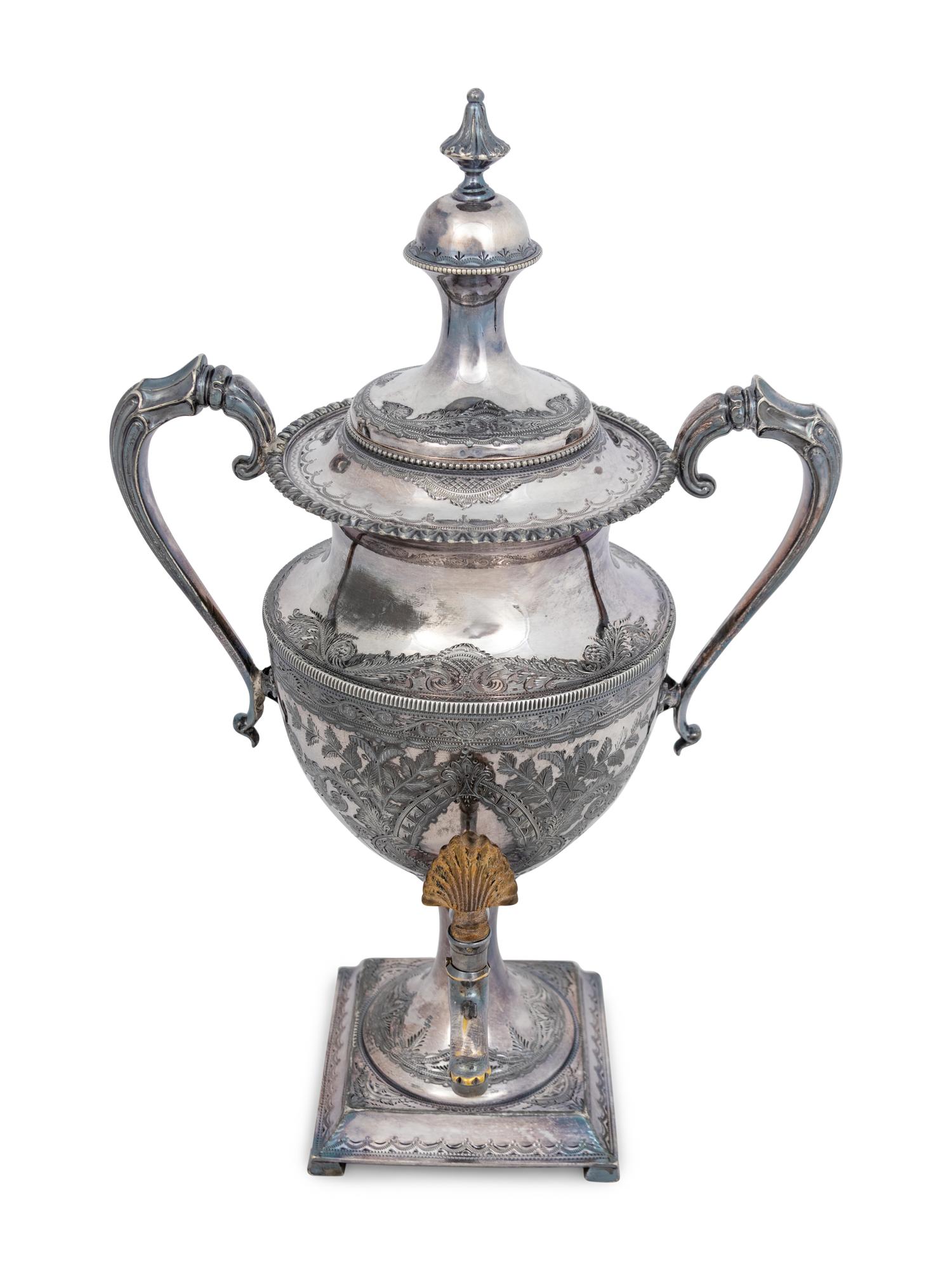 A Victorian Silver-Plate Tea Urn