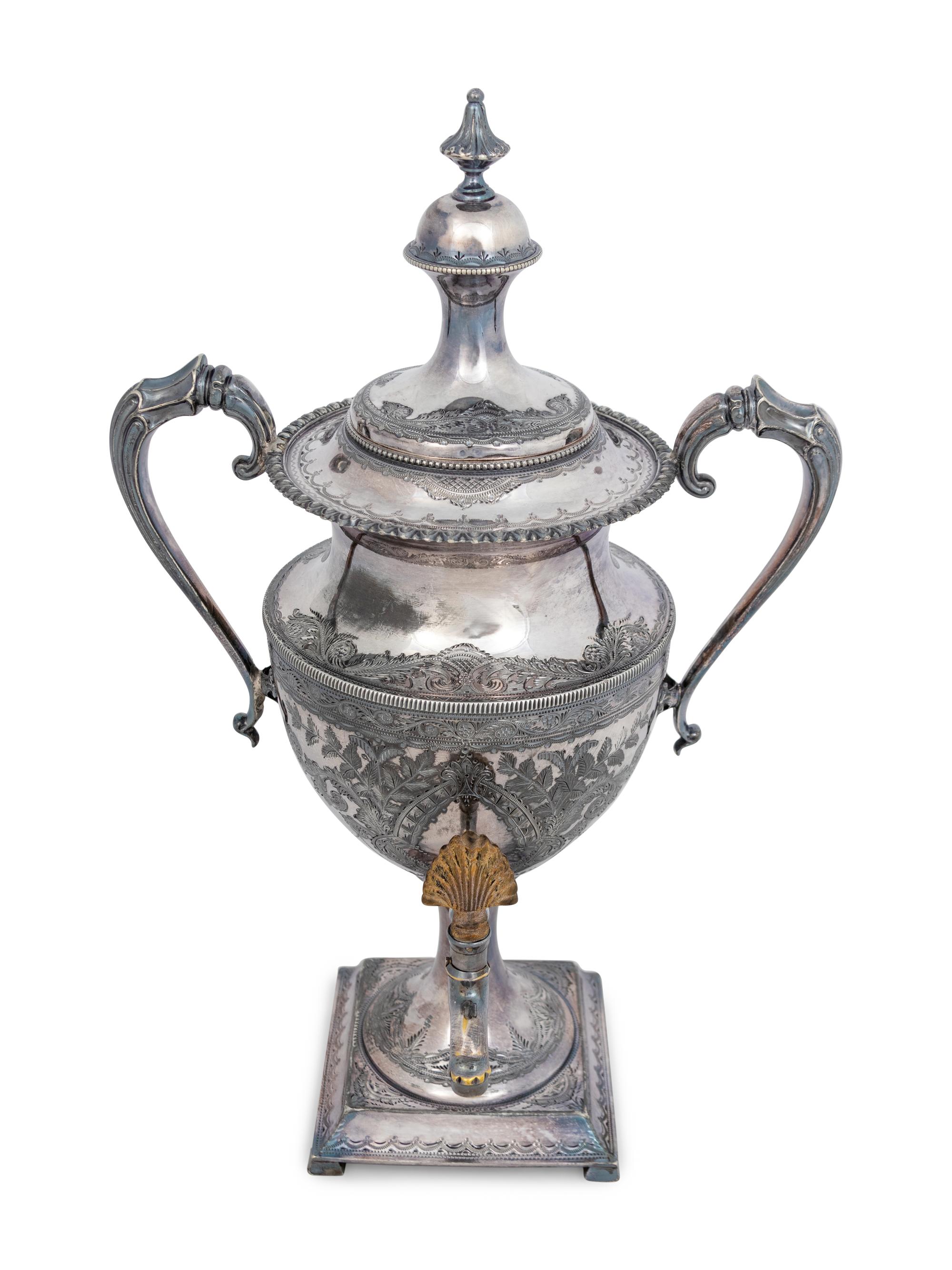 A Victorian Silver-Plate Tea Urn