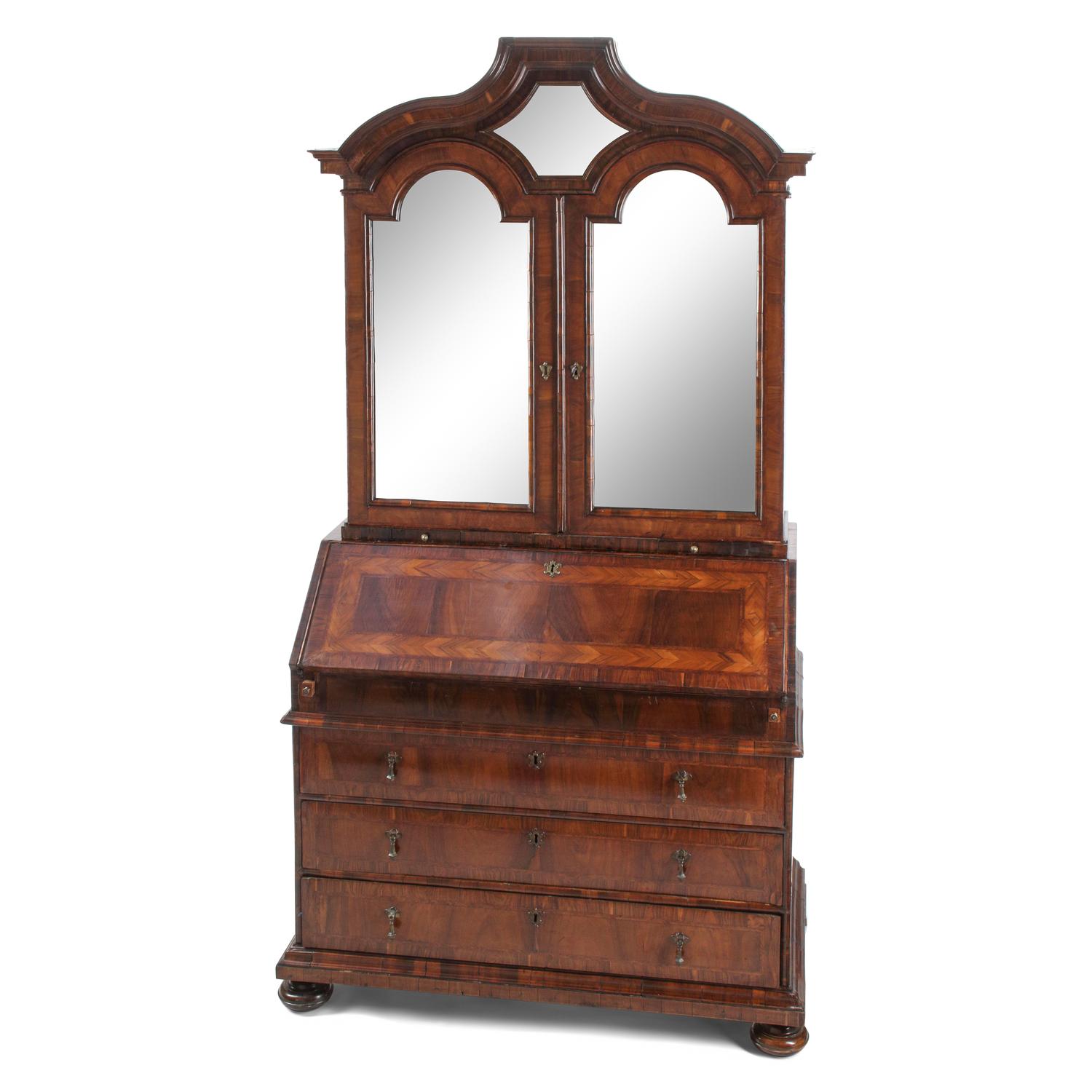 A Continental Marquetry Bureau Cabinet