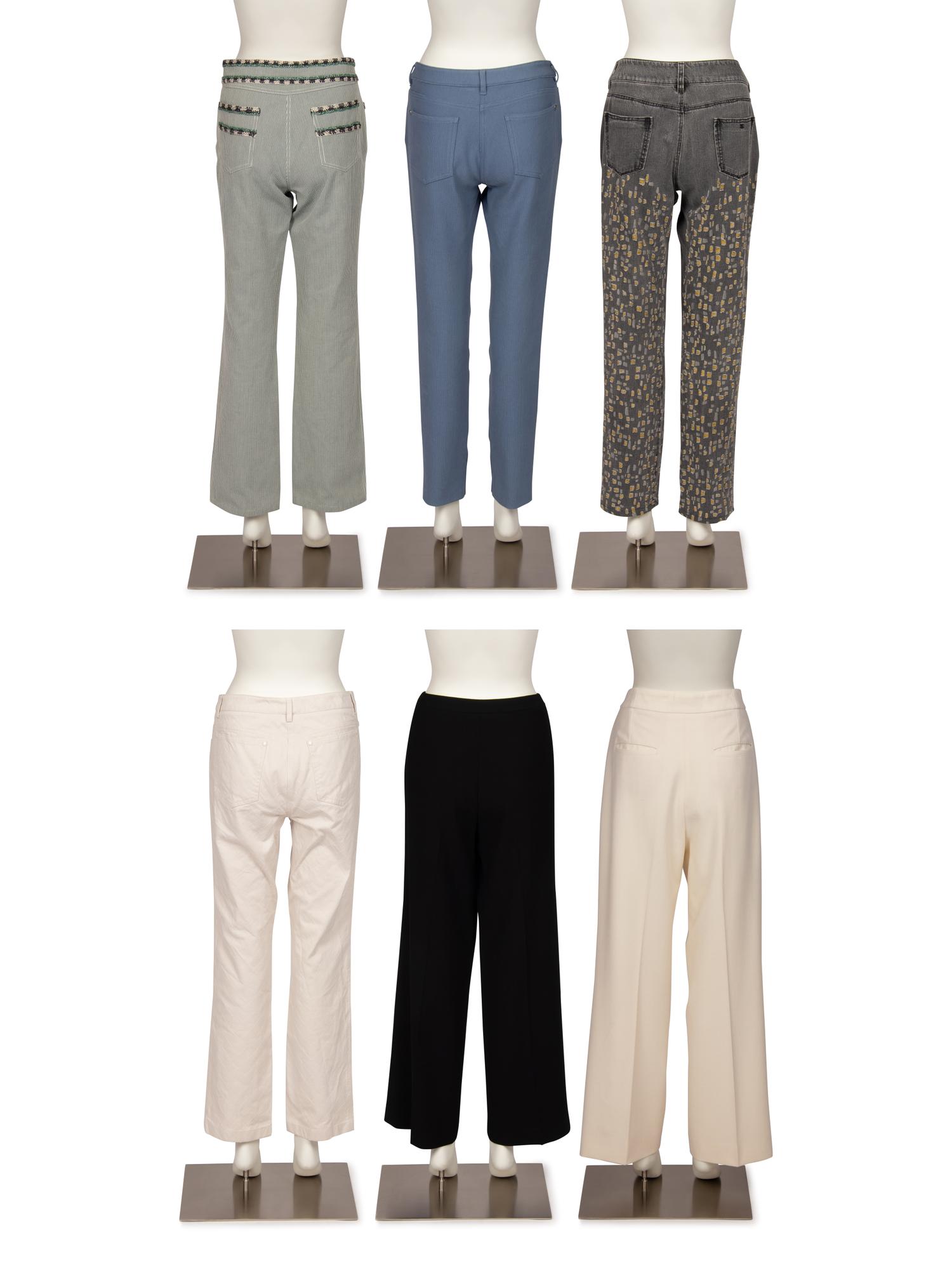 Four Chanel Pairs of Jeans and Two Pants, 2003-2005
