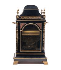 A George III Gilt Bronze Mounted Ebonized Musical Clock