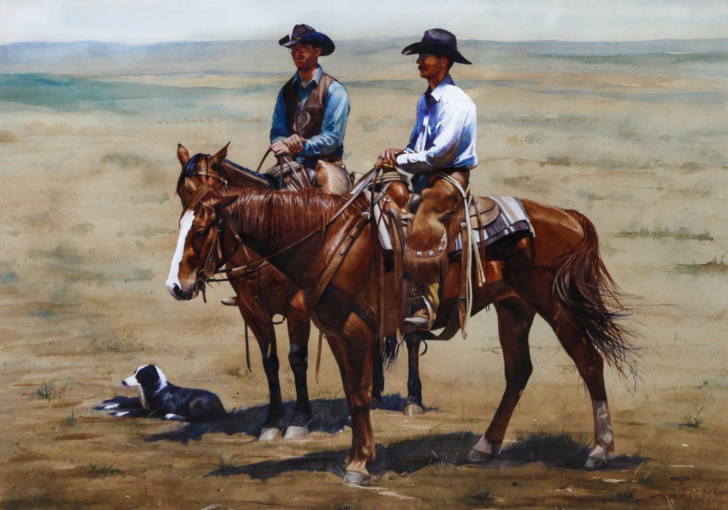 John Fawcett, (American, b. 1952), Swapping Tales