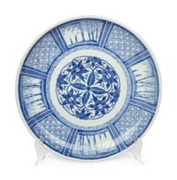 A Japanese Blue and White Porcelain Plate