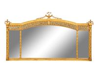 A Neoclassical Style Giltwood Overmantel Mirror