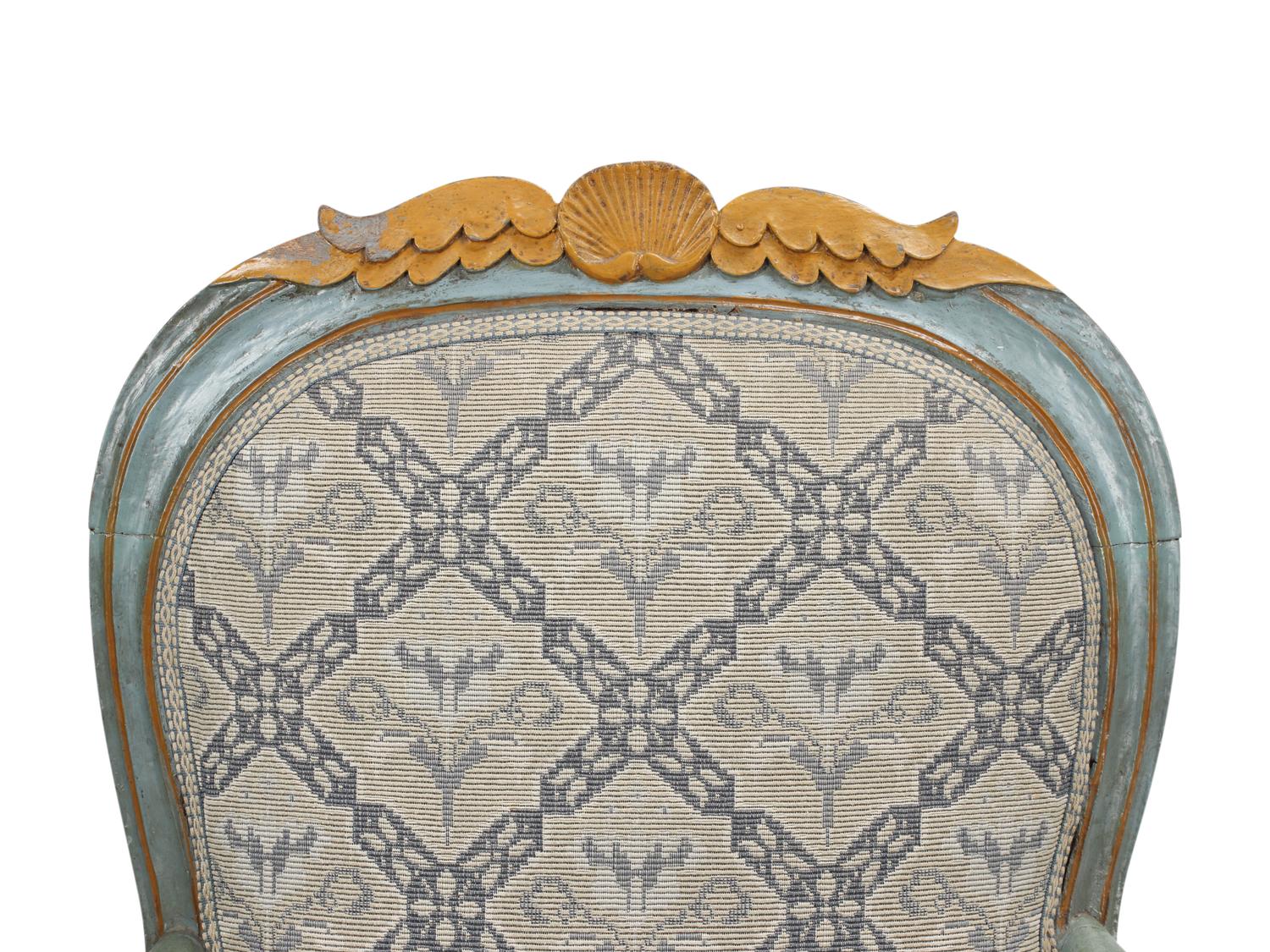 A Pair of Venetian Painted Armchairs