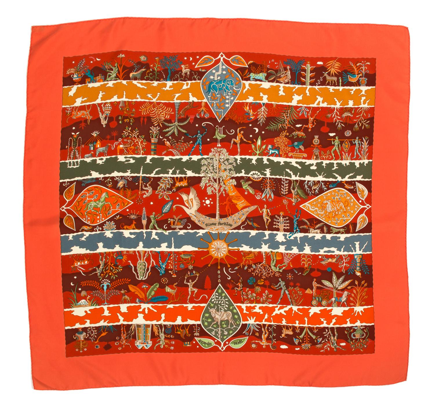 An Hermes 90cm Silk Scarf, 36" x 36".