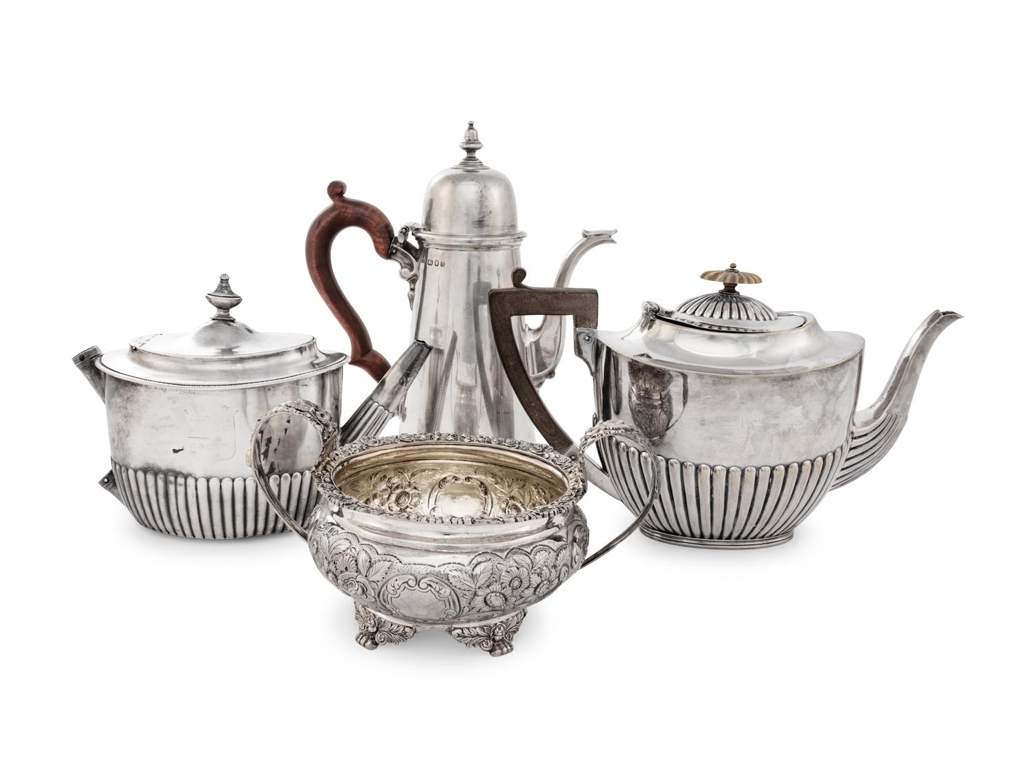 A Group of Four English Holloware Articles