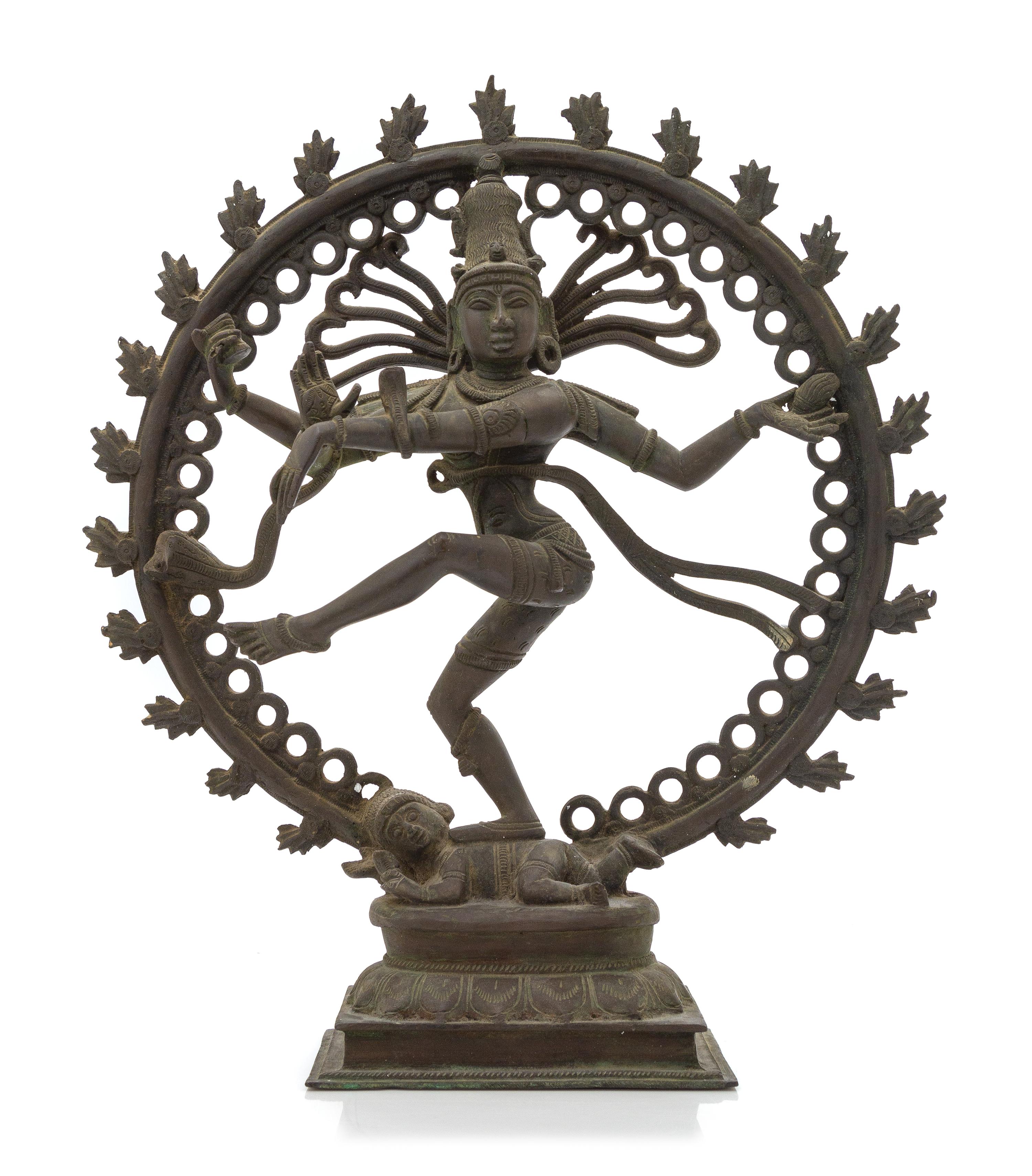 A South Indian Bronze Figure of Nataraja Height 14 3/4 inches. — 19TH CENTURY