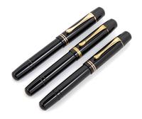 A Collection of Three Vintage Pelikan 100N Fountain Pens Length of each 4 3/4 inches.