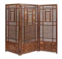 An Ottoman Three-Panel Floor Screen