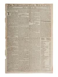 [REVOLUTIONARY WAR]. Northampton Mercury . Vol LXIV, Nos. 30-33. London, 29 Sept. - 20 Oct. 1783.