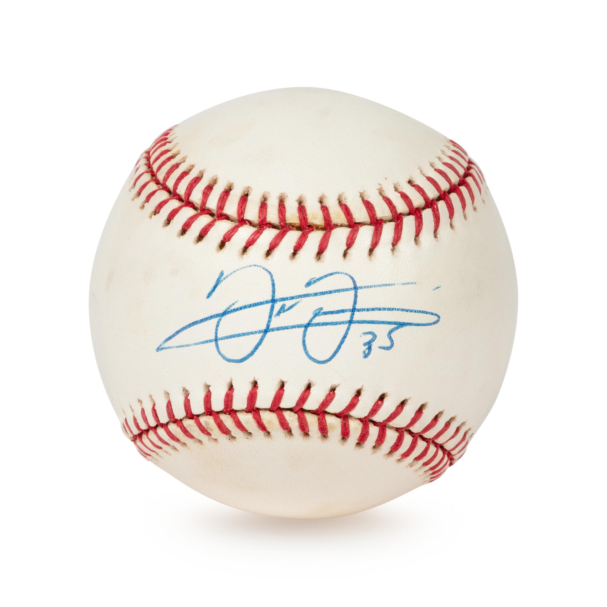 A Frank Thomas Signed Autograph Worth Baseball Bat and Official Major League Baseball (Beckett Authentication Services BAS Certified),