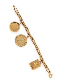 YELLOW GOLD CHARM BRACELET